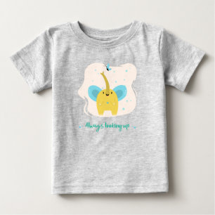 Camiseta Elefante Fofo Com Texto Sempre Olhando Para Cima