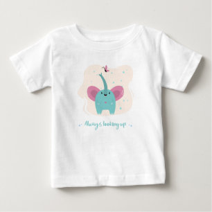 Camiseta Elefante Fofo Com Texto Sempre Olhando Para Cima