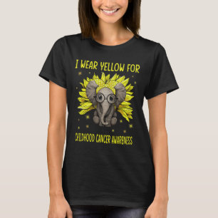 Camiseta Elefante Girassol Eu Visto Para A Infância Amarela