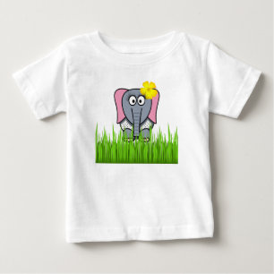 Camiseta Elefante Girly Na Grama