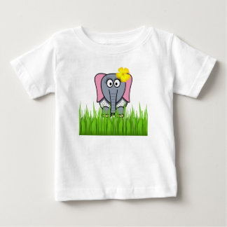Camiseta Elefante Girly Na Grama
