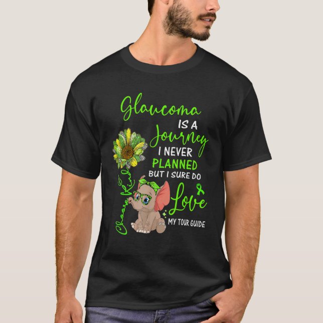 Camiseta Elefante Glaucoma É Uma Viagem Que Nunca Planejei (Frente)