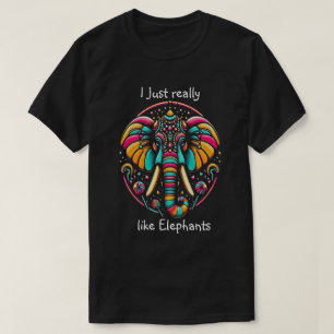 Camiseta Elefante Harmonioso Eu gosto muito de elefante