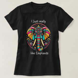 Camiseta Elefante Harmonioso Eu gosto muito de elefante