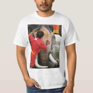 Camiseta Elefante Hora do Banho ... Ayutthaya, Tailândia
