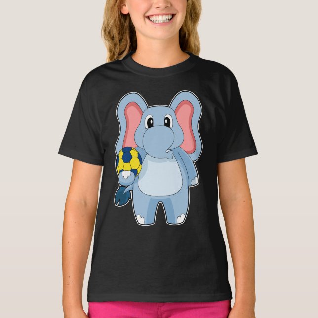 Camiseta Elefante Jogador de Andebol (Frente)