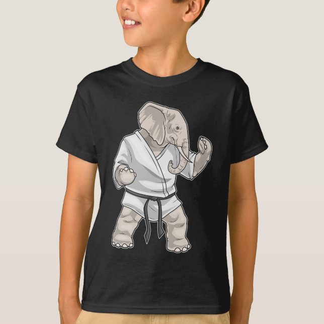 Camiseta Elefante Karate Artes Marciais (Frente)