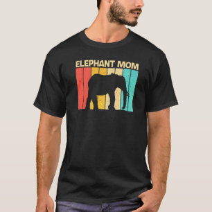 Camiseta Elefante Legal Para a Mamãe Mãe Elefante Vintage