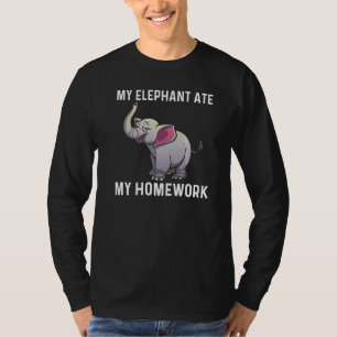 Camiseta Elefante Legal Para Crianças Meninos Safari de Ele