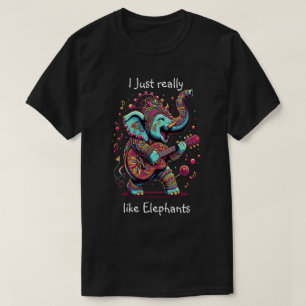 Camiseta Elefante Majestoso Com Designs Tribais Vibrantes