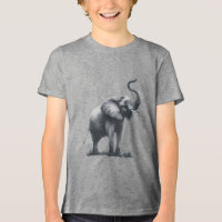 Elefante majestoso com tronco levantado