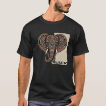Elefante majestoso no design asteca