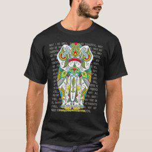 Camiseta Elefante Mandala Adorando gentileza Metta Desejar 
