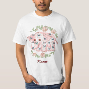 Camiseta elefante-menina rosa