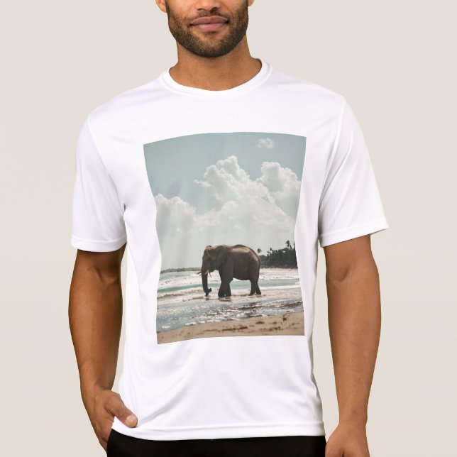 Camiseta Elefante na praia (Frente)