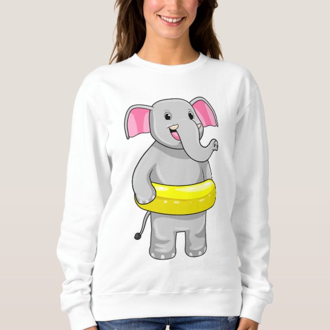 Camiseta Elefante Nadando com Lifebuoy (Frente)