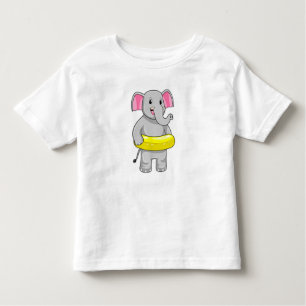 Camiseta Elefante Nadando com Lifebuoy