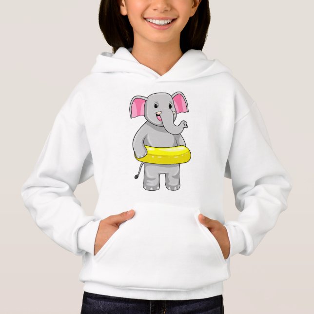 Camiseta Elefante Nadando com Lifebuoy (Frente)