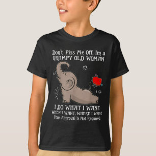 Camiseta Elefante não me desligue. Sou uma velha velha louc