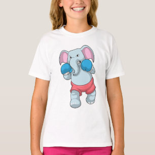 Camiseta Elefante no Boxing com luvas in a box