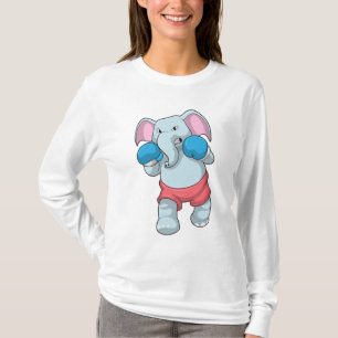 Camiseta Elefante no Boxing com luvas in a box