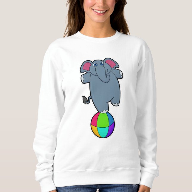 Camiseta Elefante no Circo com bola de Circo (Frente)