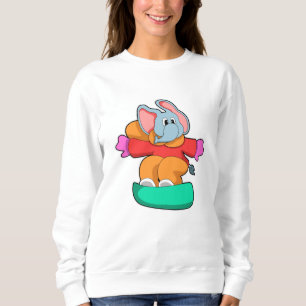 Camiseta Elefante no Snowboard com Snowboard