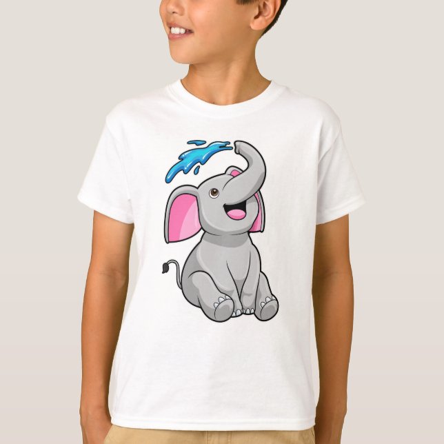 Camiseta Elefante no Splash com Água (Frente)