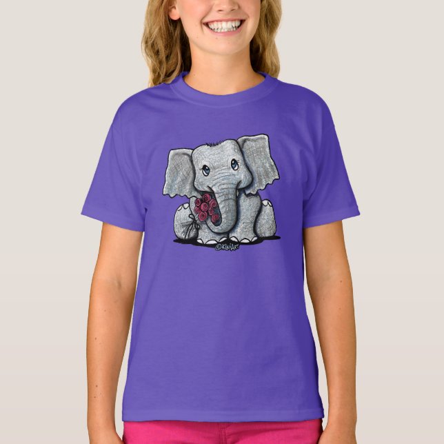 Camiseta Elefante para bebês do KiniArt (Frente)