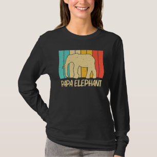 Camiseta Elefante Para Homens Pai Elefante Indiano Mamute V