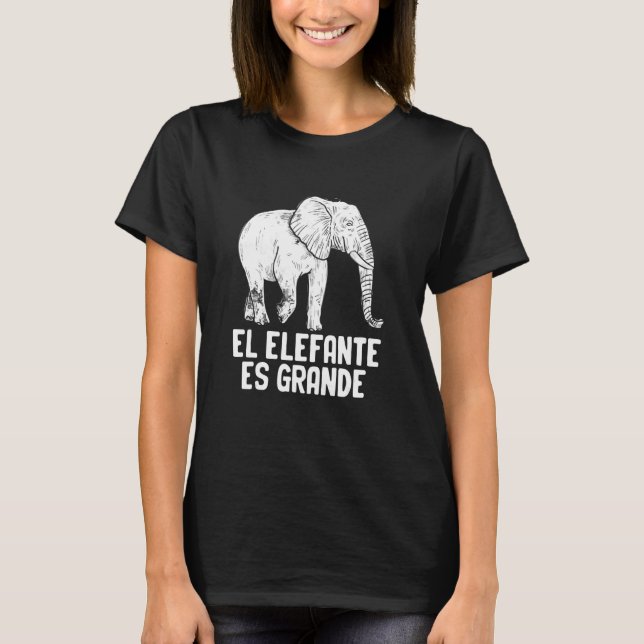 Camiseta Elefante Para Mulheres Rapazes Namorada (Frente)