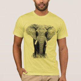 Camiseta Elefante Preto e Branco
