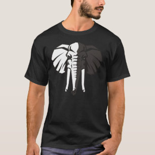 Camiseta Elefante preto e branco