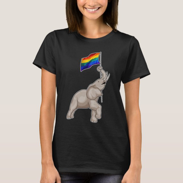Camiseta Elefante Rainbow (Frente)