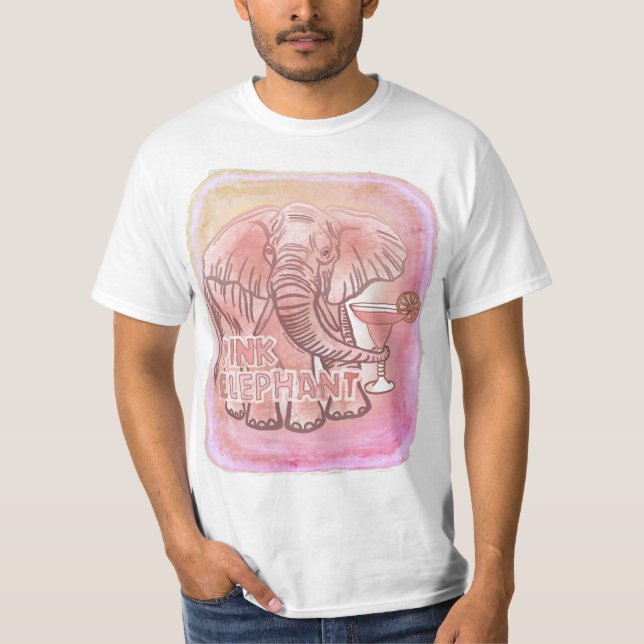 Camiseta elefante rosa (Frente)