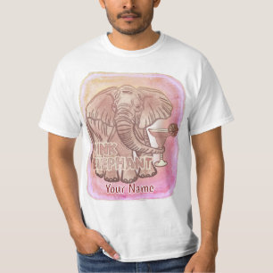 Camiseta elefante rosa