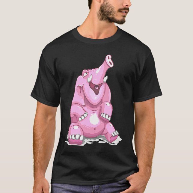 Camiseta Elefante Rosa (Frente)