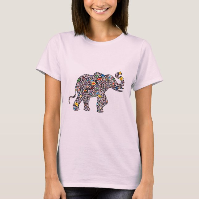 Camiseta Elefante Rosa Cheetah (Frente)