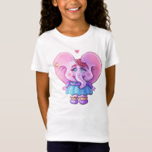 Elefante Rosa Kawaii Apaixonado
