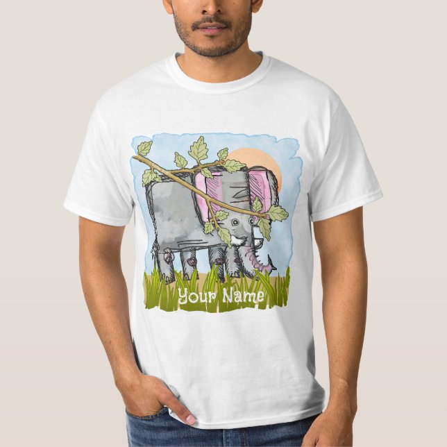 Camiseta Elefante se Escondendo  (Frente)