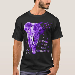 Camiseta Elefante Se Lembrará Do Seu Mundo Alzheimer Awa