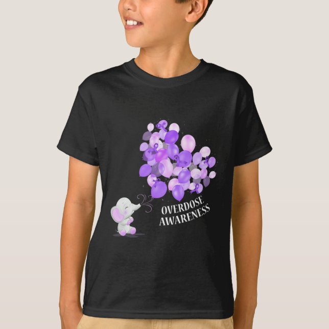 Camiseta Elefante soprando balões sobre overdose consciênci (Frente)