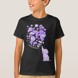 Camiseta Elefante Soprando Roxo-Roxo Sobredosagem