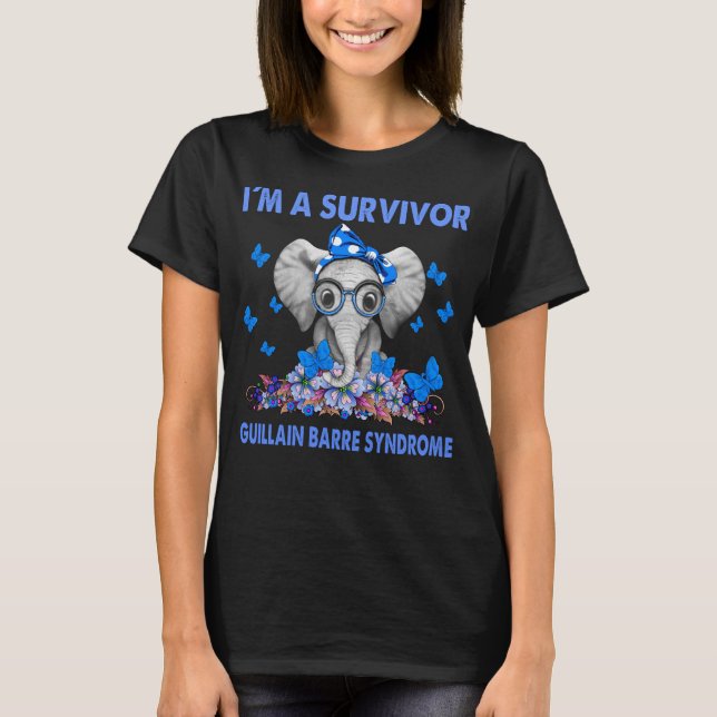 Camiseta Elefante, sou um Sobrevivente GUILLAIN BARRE SÍNDR (Frente)