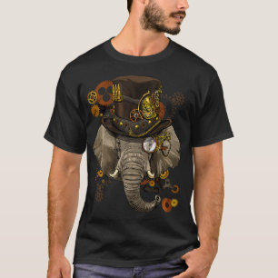 Camiseta Elefante Steampunk Elephant Lovers Para W