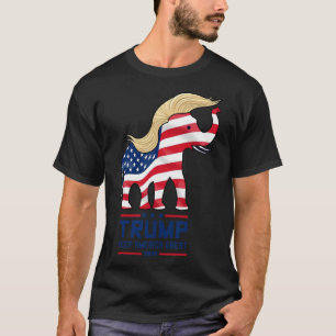 Camiseta Elefante Trump Republicano Mantenha a América Gran