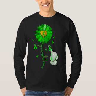Camiseta Elefante Verde Girassol Espalha Saúde Mental Em Gu