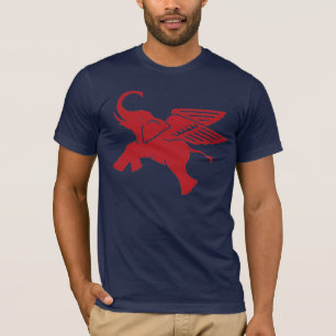 Camiseta Elefante voado vermelho