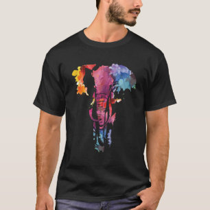 Camiseta Elefante Watercolor Art Design Para Pessoas Que Ad