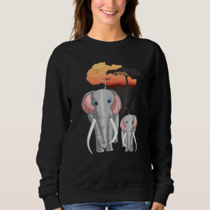 Camiseta Elefantes Africanos Crianças Animais Elefante Suns